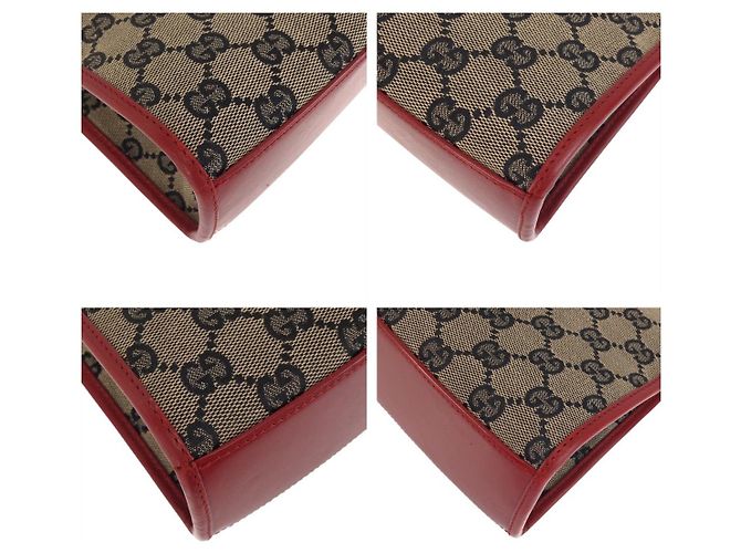 Gucci Jackie GG Canvas Leather Handbag Brown Beige - view 3