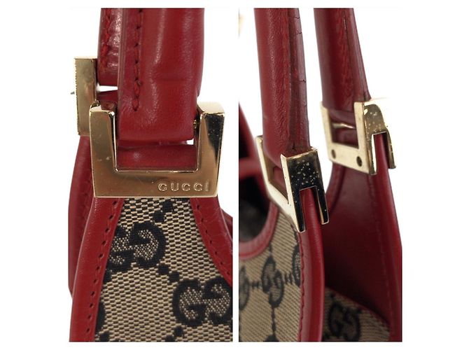 Gucci Jackie GG Canvas Leather Handbag Brown Beige - Ansicht 4