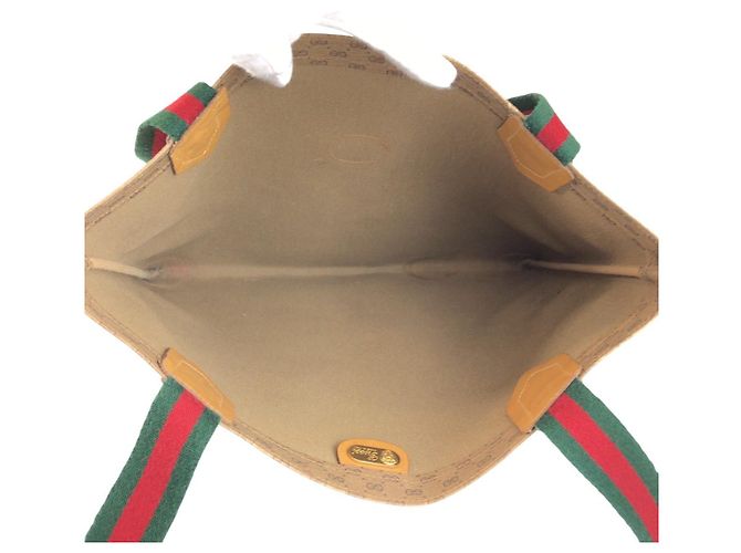 Borsa Tote Gucci Vintage Micro GG Supreme Canvas Marrone Beige - vista 9
