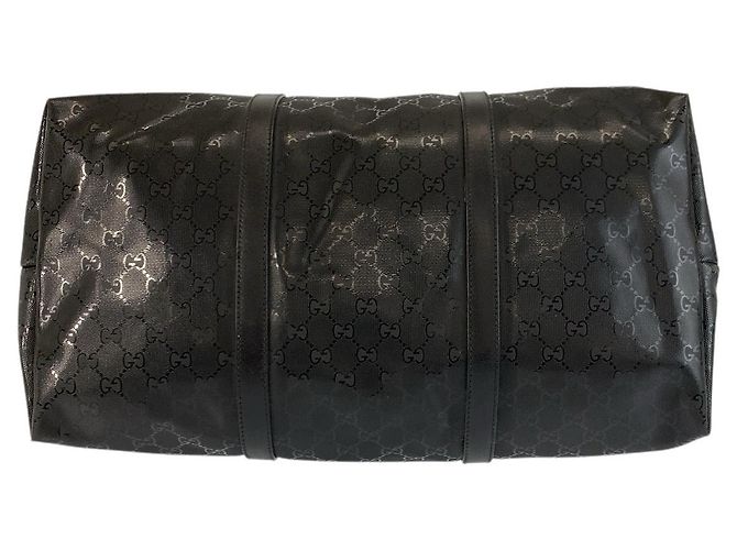 Borsa Tote Gucci GG Imprime in PVC e pelle nera Nero - vista 10