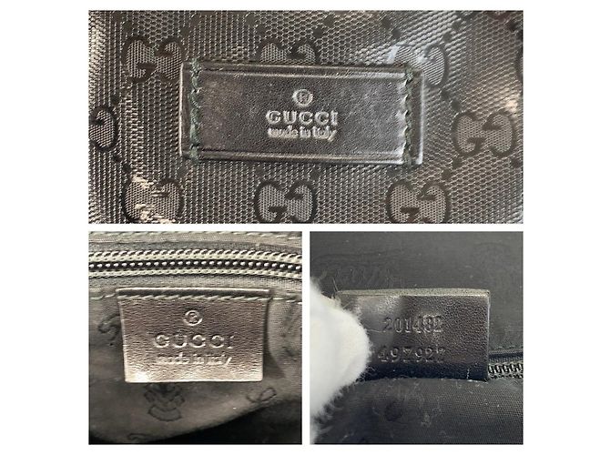 Borsa Tote Gucci GG Imprime in PVC e pelle nera Nero - vista 3