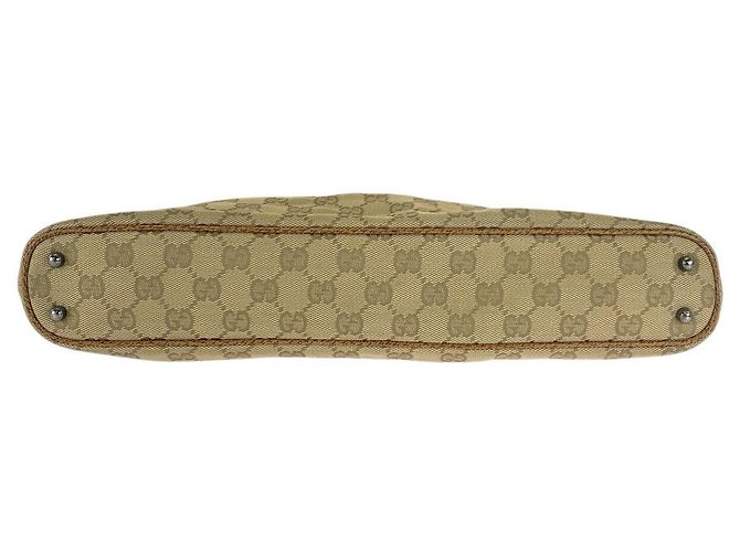 Gucci GG Canvas Leder Tote Bag Braun Beige - Ansicht 9