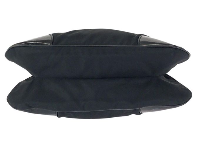 Prada Tessuto Nylon Emaille Schultertasche Schwarz - Ansicht 10