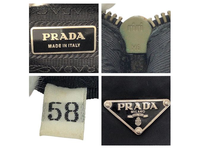 Prada Tessuto Nylon Emaille Schultertasche Schwarz - Ansicht 4