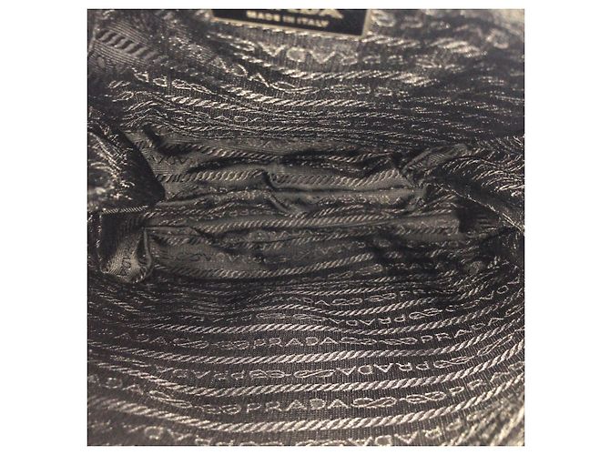 Prada Tessuto Nylon Emaille Schultertasche Schwarz - Ansicht 9