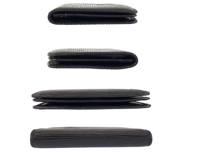 Louis Vuitton Leather Coin Case Black - view 10