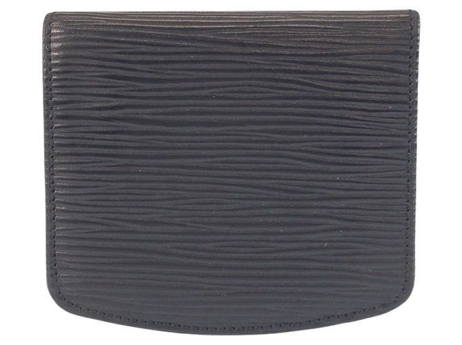 Louis Vuitton Leather Coin Case Black - view 2