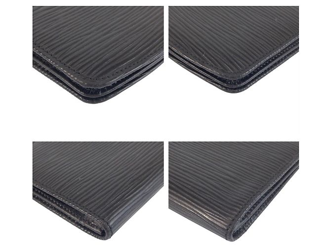 Louis Vuitton Leather Coin Case Black - view 4
