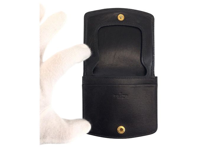 Louis Vuitton Leather Coin Case Black - view 6