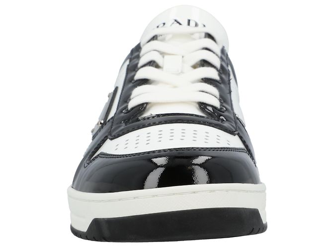 Sneaker Prada Downtown in vernice Nero - vista 6