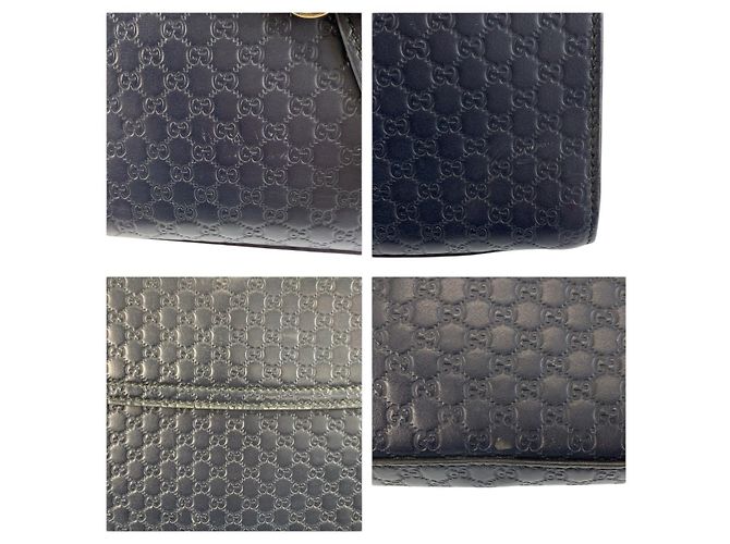 Borsa a tracolla Gucci Leather Emily Horsebit Blu - vista 5