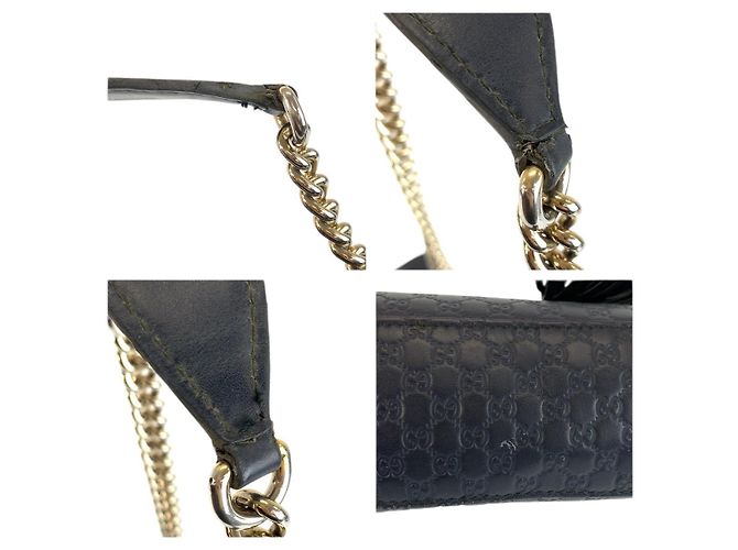 Borsa a tracolla Gucci Leather Emily Horsebit Blu - vista 6