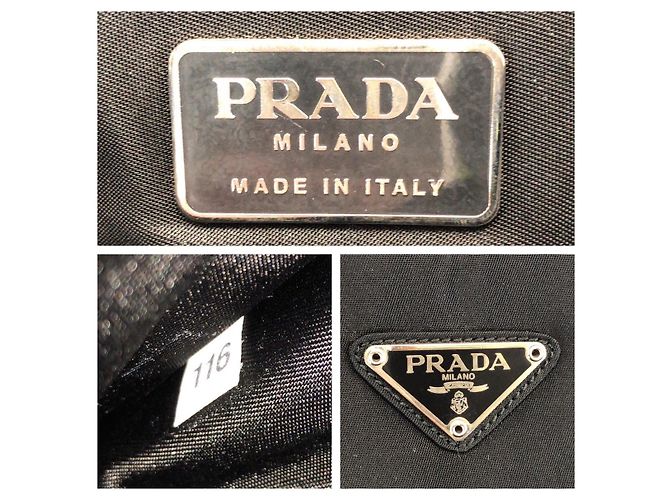 Valigetta in nylon Tessuto con logo Prada Nero - vista 4