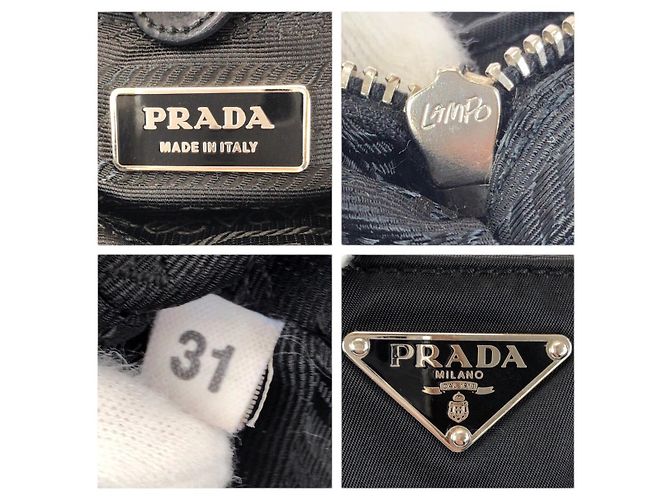 Prada Nylon Tessuto Triangle Logo Tote Schwarz - Ansicht 4