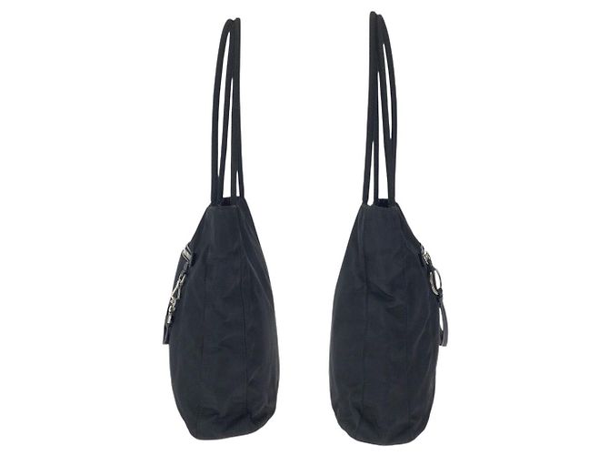 Prada Nylon Tessuto Triangle Logo Tote Schwarz - Ansicht 8