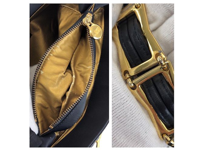 Borsa Tote a Spalla in Nylon e Pelle Versace Nero - vista 6