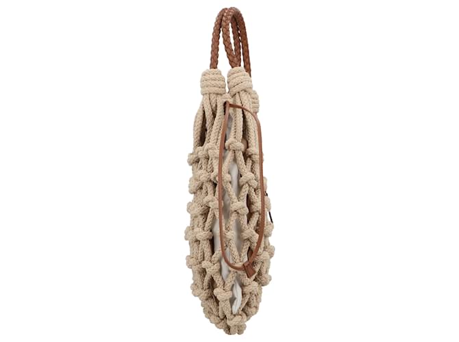 Borsa in corda Prada da donna Marrone Beige - vista 3