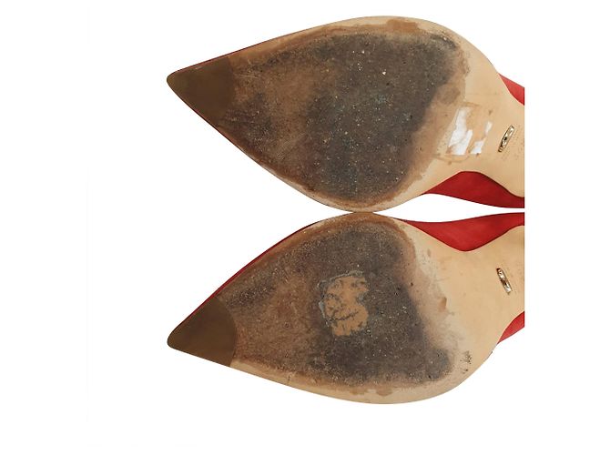Décolleté con punta Sergio Rossi in scamosciato rosso Bordò - vista 8
