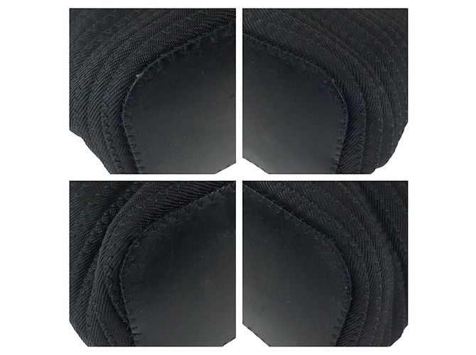 Sac cabas Gucci Vintage Bamboo Nylon Noir - vue 3