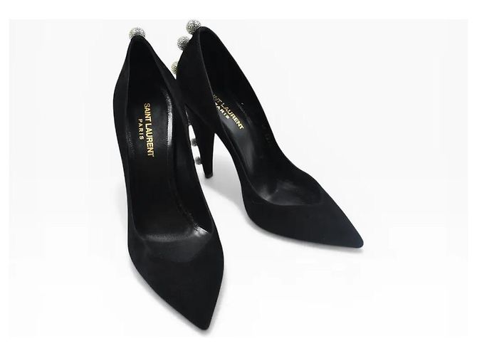 Saint Laurent Pumps mit Perlenbesatz Schwarz - Ansicht 3