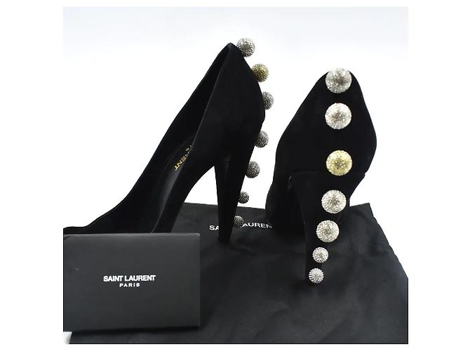 Saint Laurent Pumps mit Perlenbesatz Schwarz - Ansicht 4