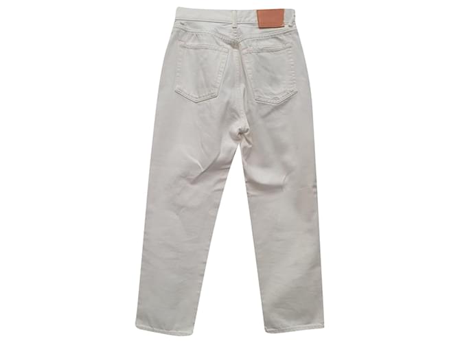 Vaqueros Mece Beaten de pierna recta en algodón blanco Acne Studios Crudo - vista 2