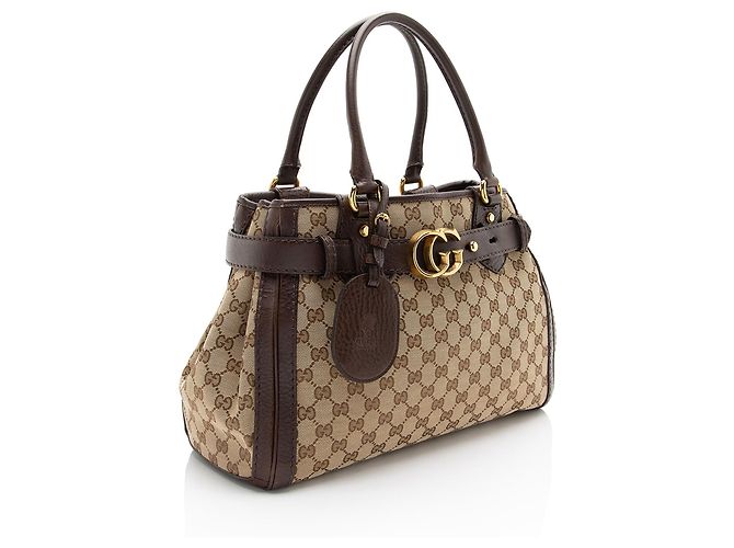 Tote Medium Gucci GG Canvas Marrone Beige - Ansicht 2