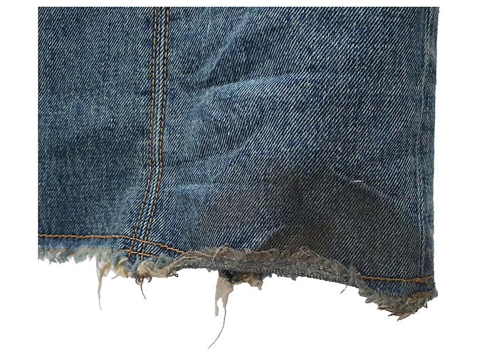 Alessandra Rich Flared Jeans in Light Blue Cotton Denim - view 3