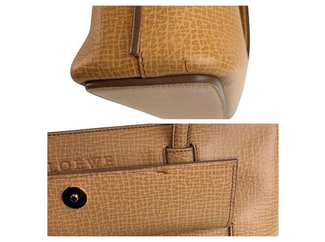 Loewe Leder Handtasche Tote Braun Beige - Ansicht 5