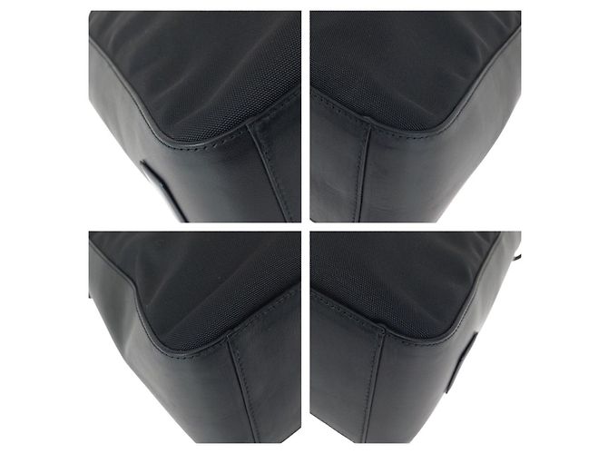 Borsa a una spalla in nylon e pelle Gucci Nero - vista 3