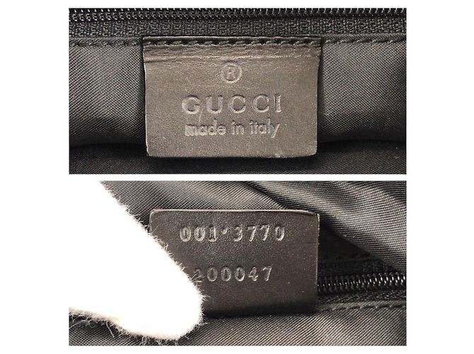 Borsa a una spalla in nylon e pelle Gucci Nero - vista 4
