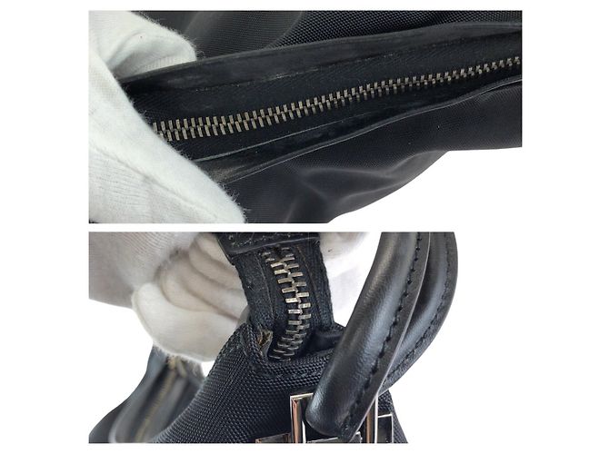 Borsa a una spalla in nylon e pelle Gucci Nero - vista 6