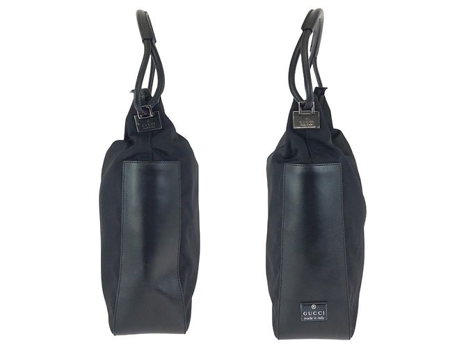 Borsa a una spalla in nylon e pelle Gucci Nero - vista 8