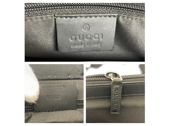 Bamboo Bolso Tote de Nylon con Mango de Bambú Gucci Negro - vista 4