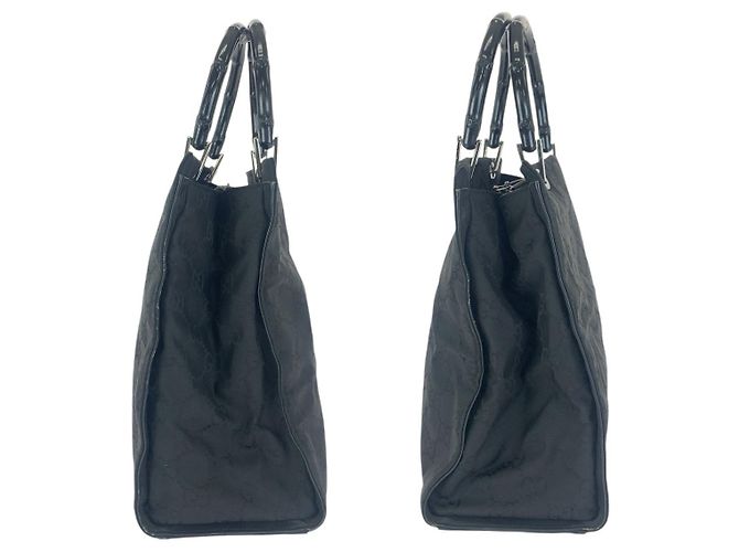 Bamboo Bolso Tote de Nylon con Mango de Bambú Gucci Negro - vista 8