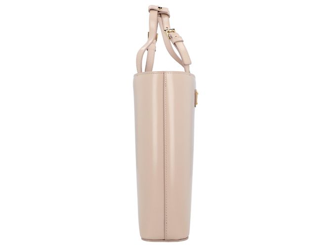 Borsa Tote in Pelle con Logo Triangle Prada Borsa da Donna Beige Marrone - vista 3