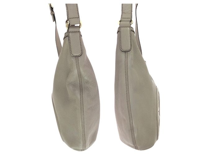 Borsa a tracolla Gucci Soho in pelle con nappa Grigio - vista 8