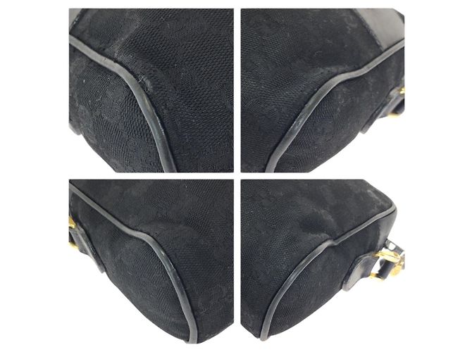Borsa a tracolla Gucci GG Canvas e pelle Nero - vista 3