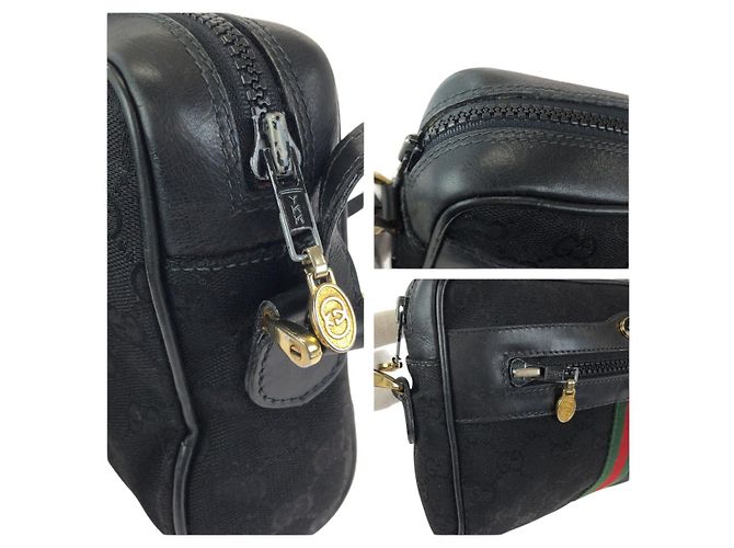 Borsa a tracolla Gucci GG Canvas e pelle Nero - vista 5
