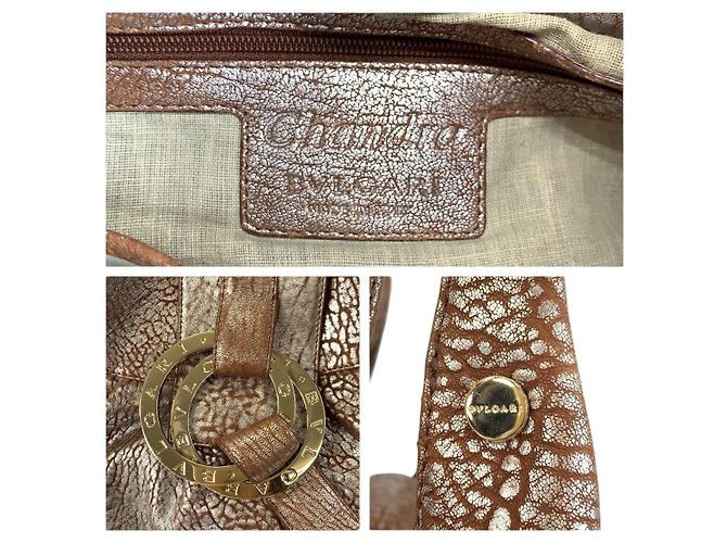 Bulgari Borsa a mano Chandra in pelle Bvlgari Marrone - vista 3