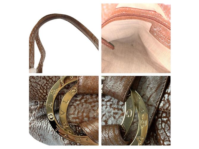 Bulgari Borsa a mano Chandra in pelle Bvlgari Marrone - vista 6
