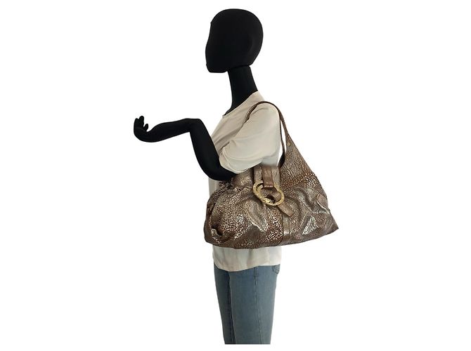 Bulgari Borsa a mano Chandra in pelle Bvlgari Marrone - vista 7