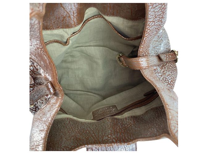 Bulgari Borsa a mano Chandra in pelle Bvlgari Marrone - vista 8