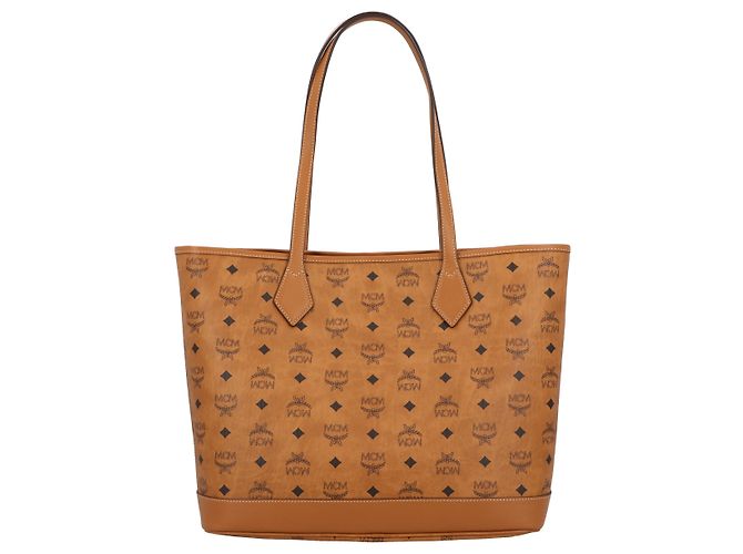 MCM Neuer Liz Shopper Medium en Visetos beige Monogram bolso de mano para mujer - vista 4