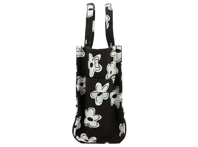Borsa a mano Marc Jacobs nera "The Small Tote Bag" con stampa floreale all-over e logo ricamato in cotone da donna Nero - vista 3