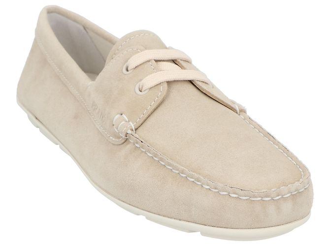Mocassini in scamosciato Prada Scarpe da donna Marrone Beige - vista 2