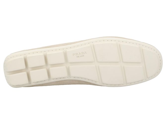 Mocassini in scamosciato Prada Scarpe da donna Marrone Beige - vista 4