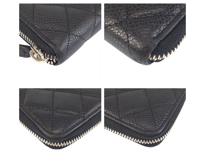 Portafoglio Lungo Chanel in Pelle con Logo Coco Matelassé Nero - vista 3