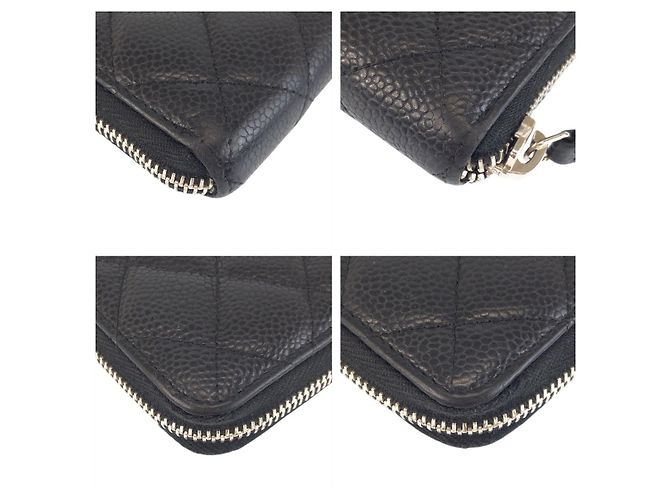 Portafoglio Lungo Chanel in Pelle con Logo Coco Matelassé Nero - vista 4