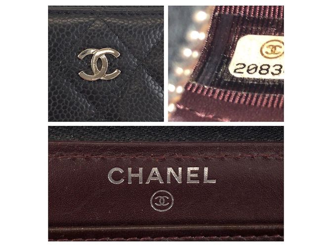Portafoglio Lungo Chanel in Pelle con Logo Coco Matelassé Nero - vista 5